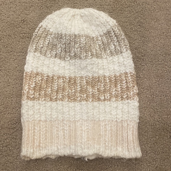 Free People Striped Beanie in Sugar - Picture 6 of 6